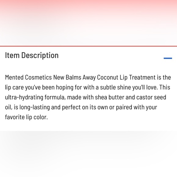 New/Sealed Mented Balms Away Coconut Lip Treatment - Picture 7 of 10